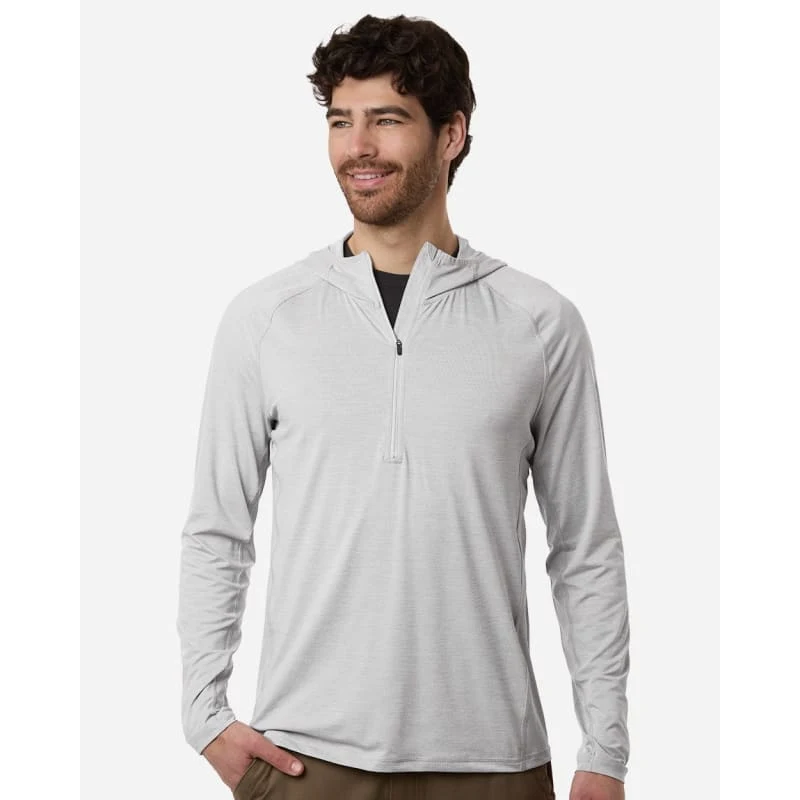 HUK Men's Atoll Half-Zip Hooded Pullover - H1200668, custom hoodie or sweatshirt with logo imprint 1