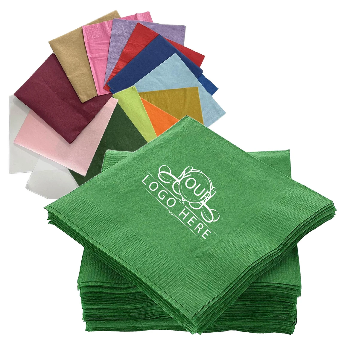 2ply Cocktail Napkin-Square Imprint 1