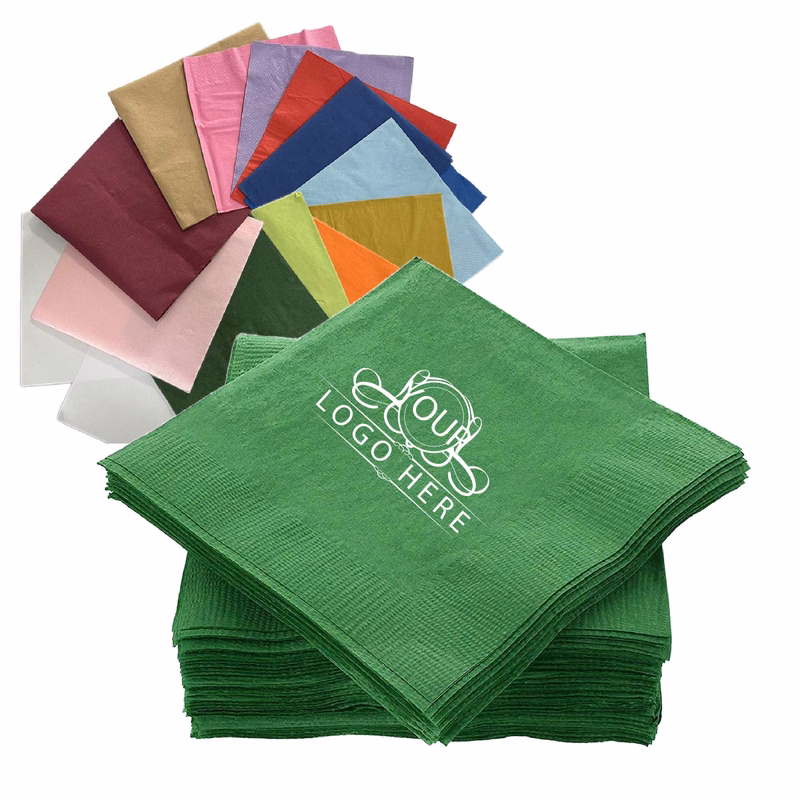 2ply Cocktail Napkin-Square Imprint