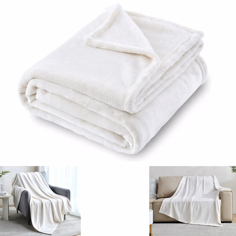 50" x 60" All Season Super Soft Cozy Flannel Fleece Blanket