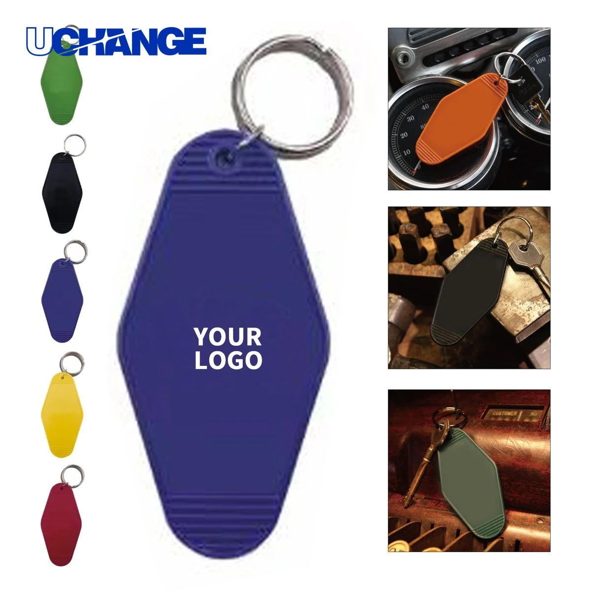 ABS Material Hotel Keychain Tag with Vintage Style Design 1
