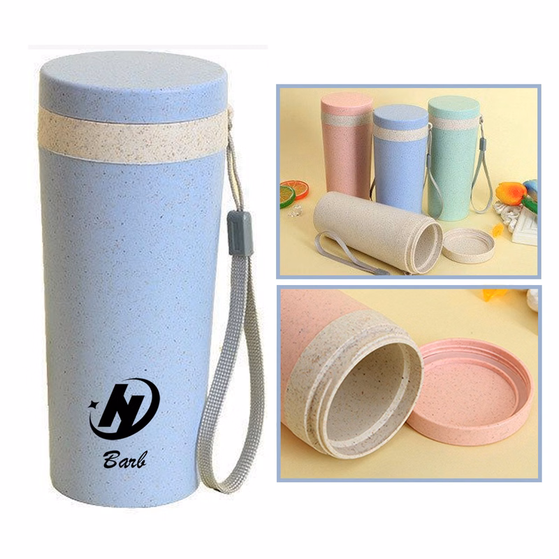 10Oz. Wheat Straw Water Bottle Drinking Travel Bottle