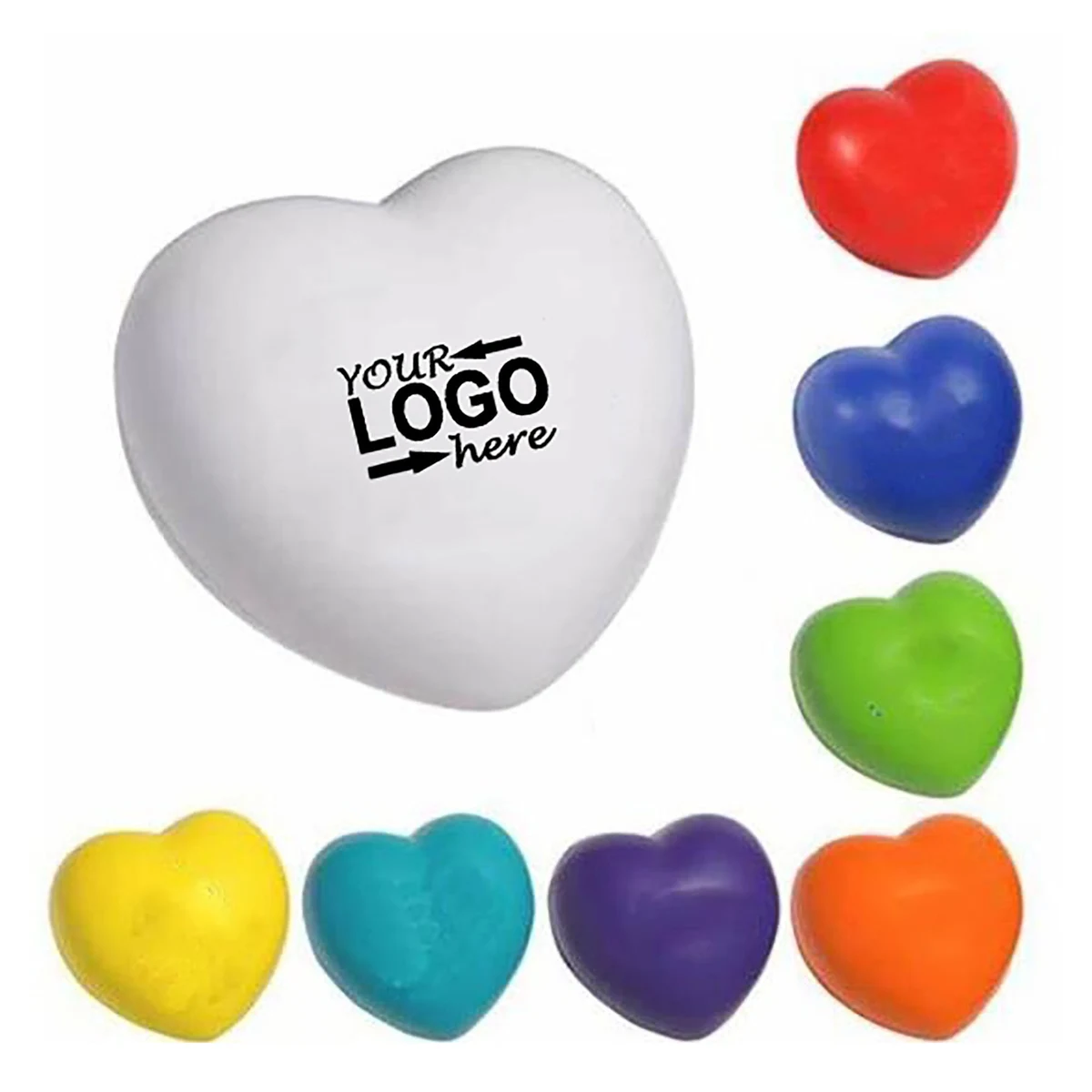 Heart-Shaped PU Foam Stress Ball 1