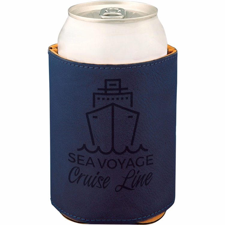 Blue Leatherette Beverage Holder