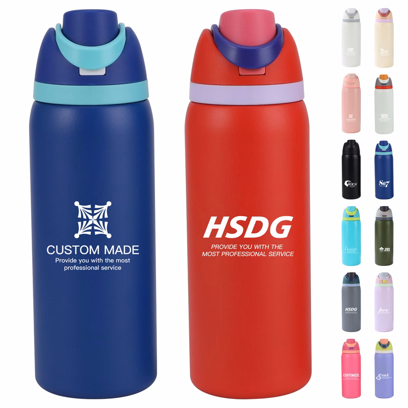 32oz Insulated Stainless Steel Water Bottle With Straw