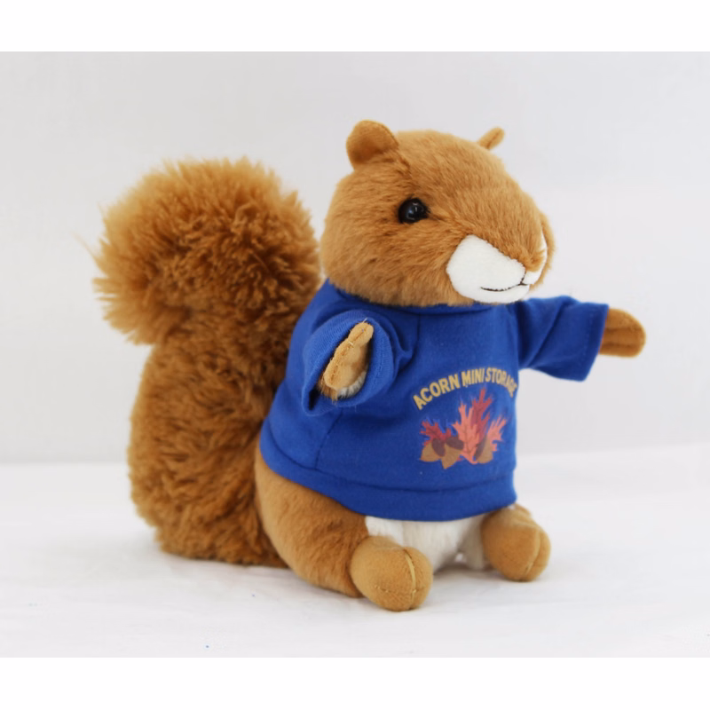 8" Sammy Squirrel with shirt and full color imprint