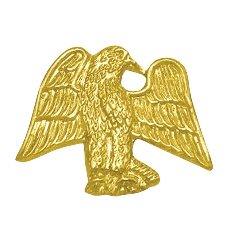 Eagle Bright Gold Chenille Lapel Pin 1