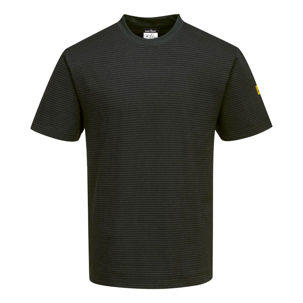 PORTWEST® Carbon Fibre Knitted Antistatic ESD Short Sleeve T-Shirt 1