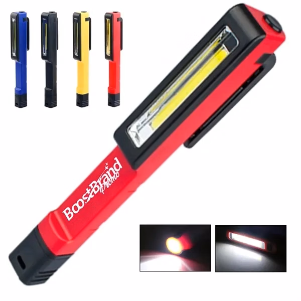 Custom Mini COB Penlight Flashlight with Clip — Professional Task Light Essential