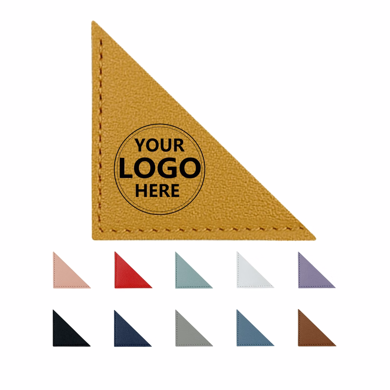 Durable PU Leather Triangular Bookmark
