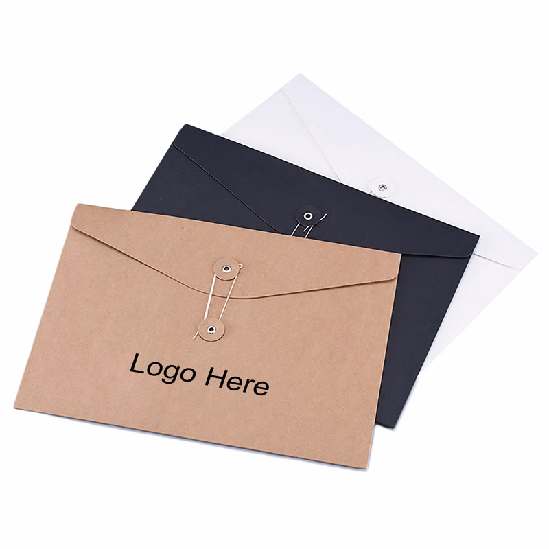 String-Tie Closure A4 Paper Envelope File Holder Organizer