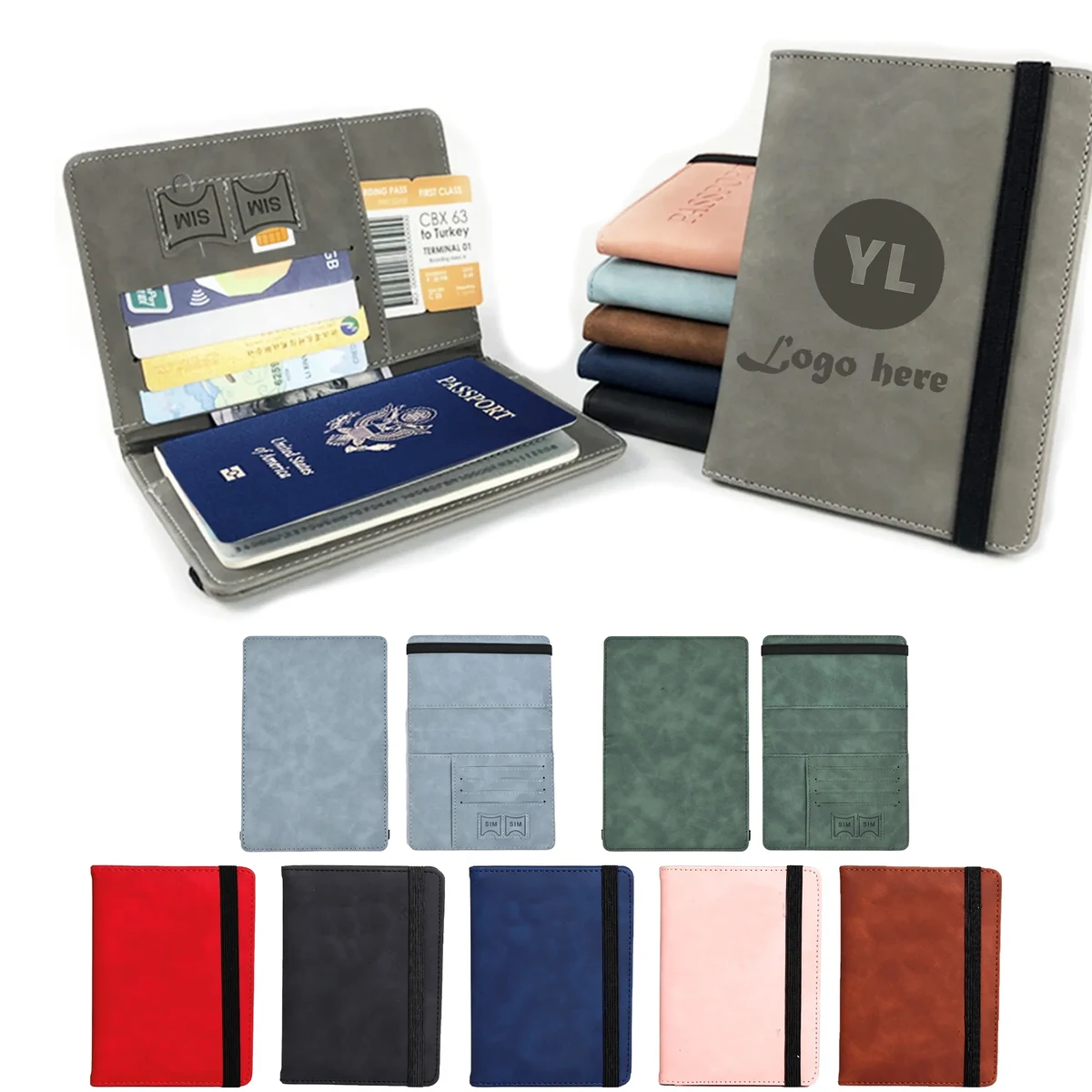 RFID PU Leather Passport Holder Cover 1