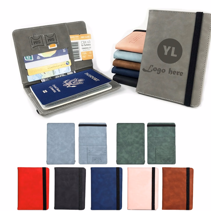 RFID PU Leather Passport Holder Cover