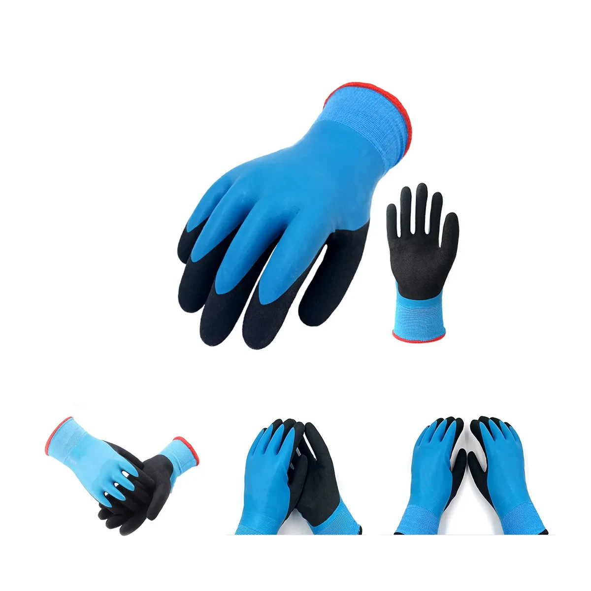Winter Work Gloves Thermal Liner Grip Coating Warm 1