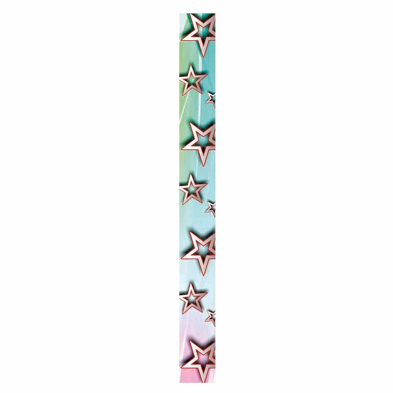 7/8" Stock STAR MULTI COLOR Poly-Satin Neck Ribbon