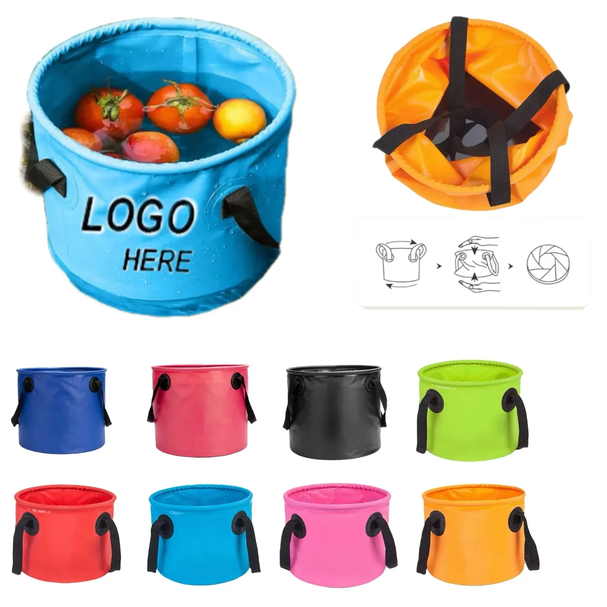 11L Collapsible Bucket Camping Water Storage Container 1