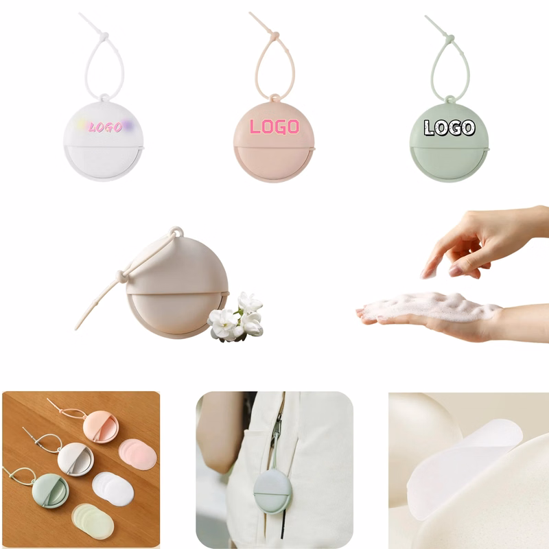 Portable Disposable Soap Chip Key Chain With Lanyard