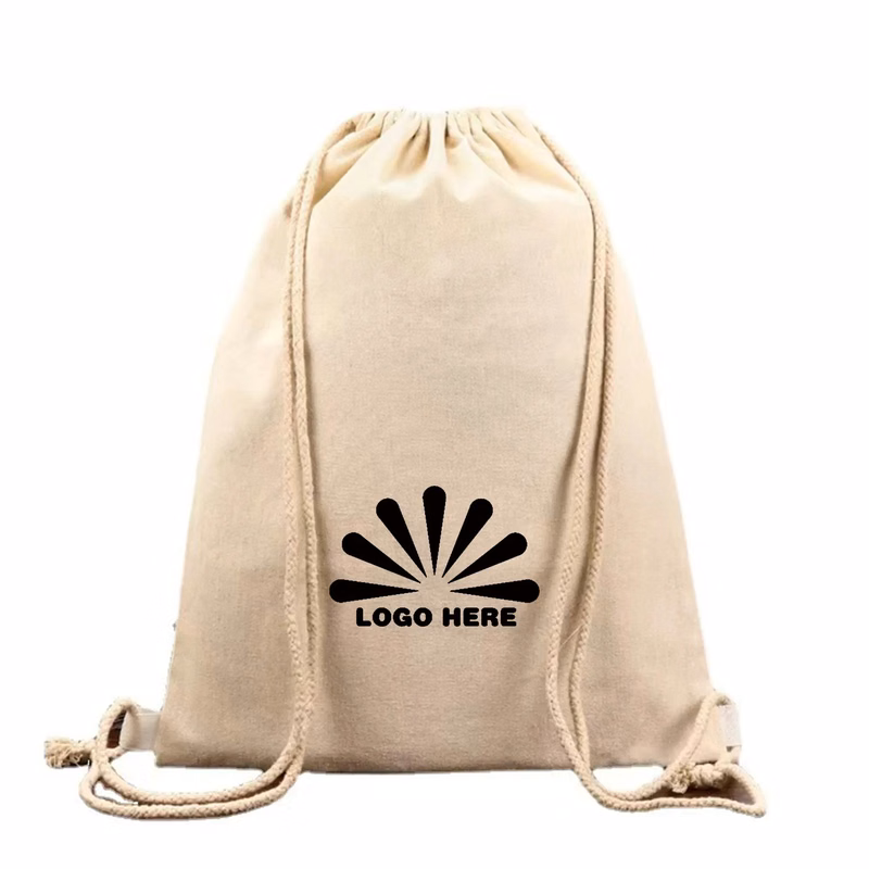 Cotton Drawstring Bag With Customizable Logo