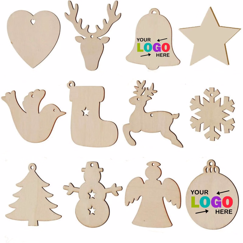 Wooden DIY Christmas Tree Festival Hanging Decorations For Holiday Ornamentation