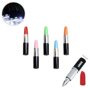 Lipstick Shaped Pen With Flashlight 1