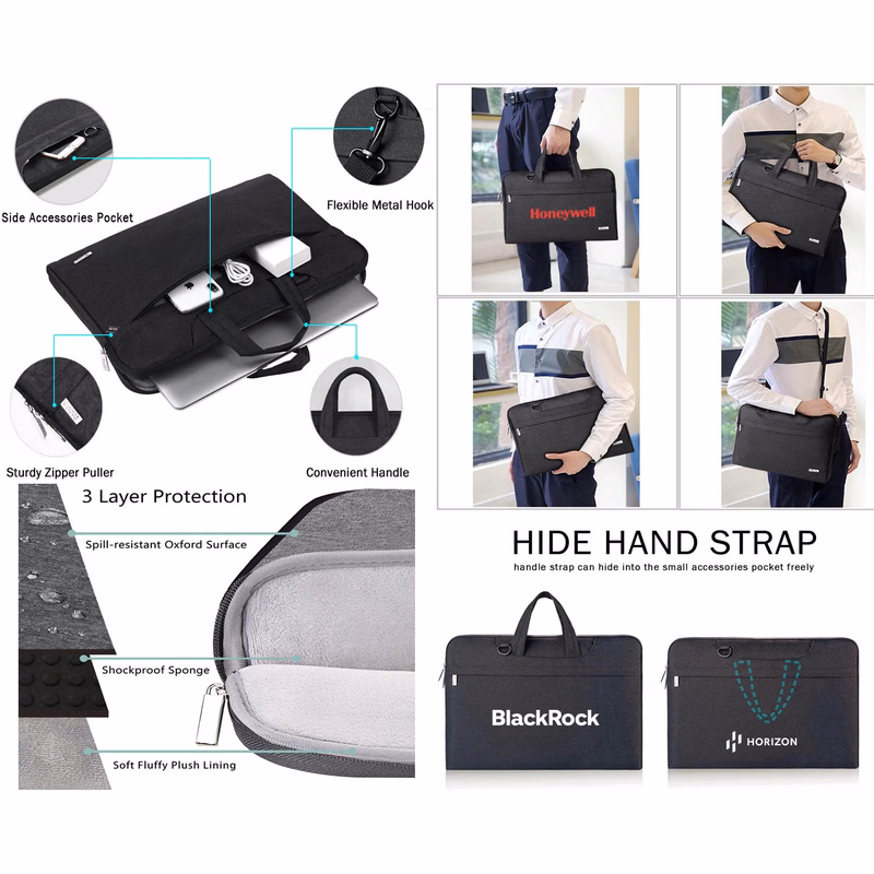 iBank ® Laptop Sleeve Case 13 Inch Water-resistant Protective Fabric Bag