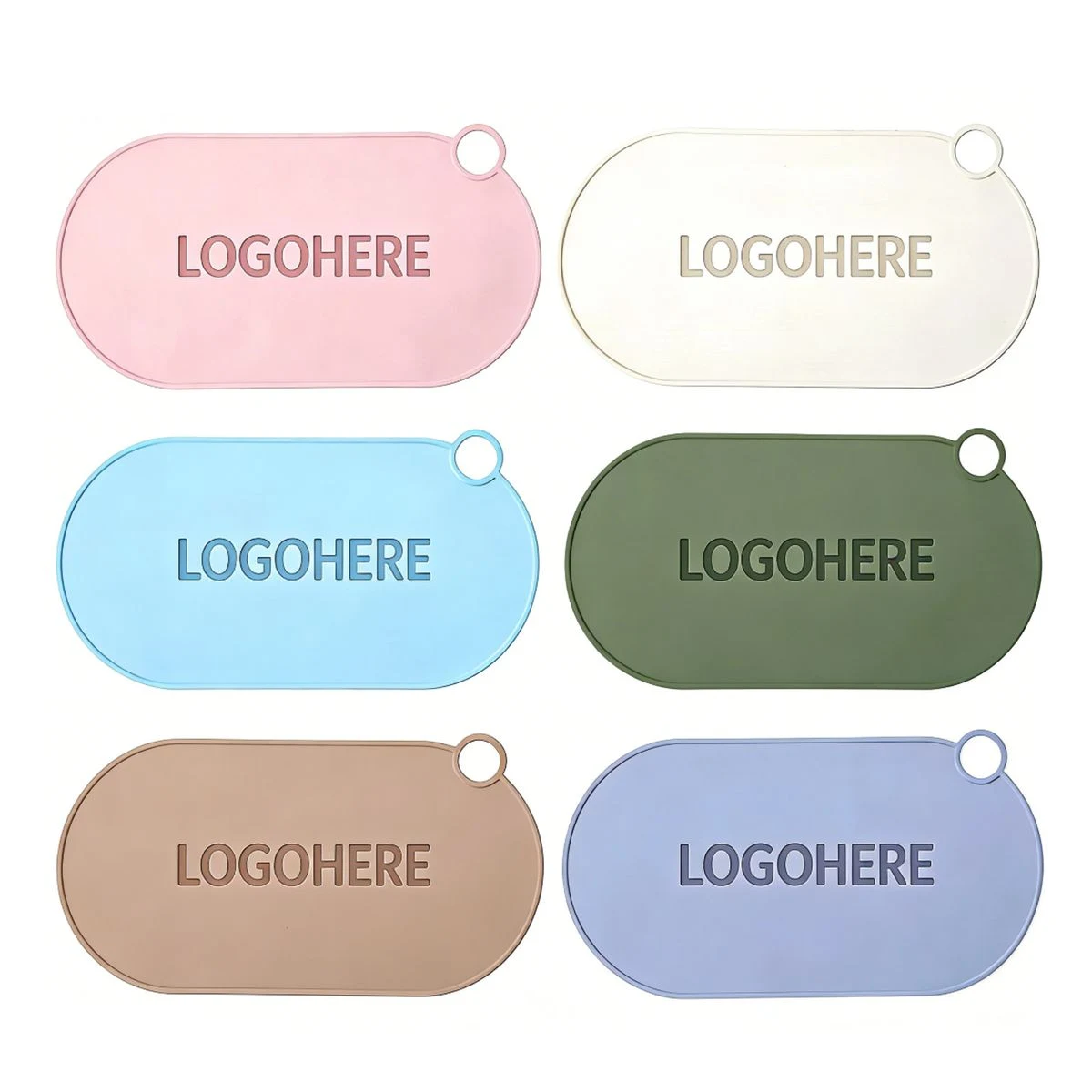 Customizable Silicone Kids Placemat,Portable with Hanging Hole 1
