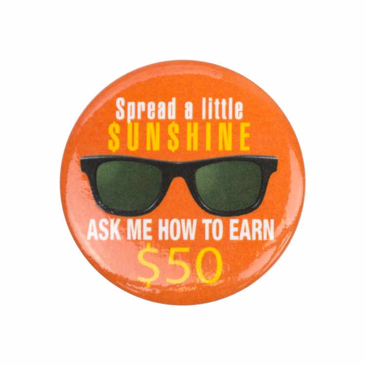USA Made Round Celluloid Button (1.75")