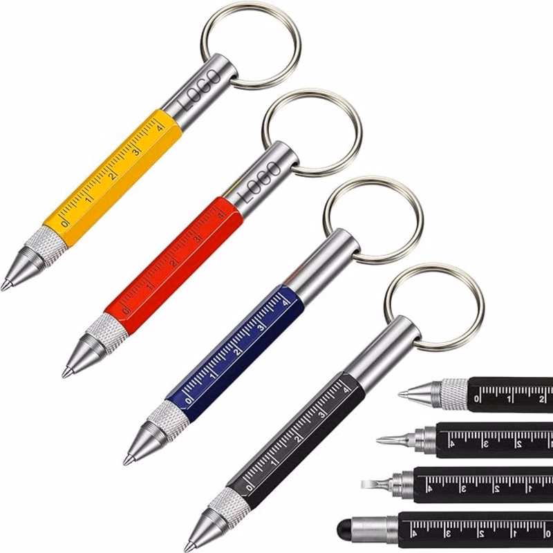 6 In 1 Multitool Tech Tool Pen WithKey Ring