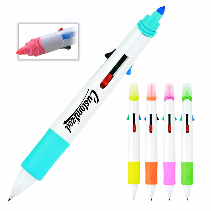 Dual Tip Highlighter Ballpoint Pen