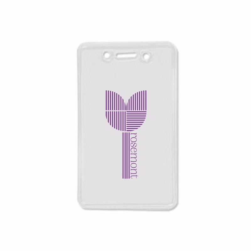 2.80" W x 4.50" H - Anti-Static Vertical Clear Vinyl Badge Holder (1 Color Imprint)