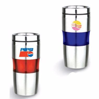 Blue/Red Tumbler with Stainless Steel Inside
