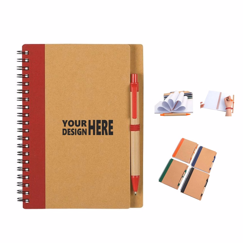 Paperboard Eco Spiral Journal With Pen