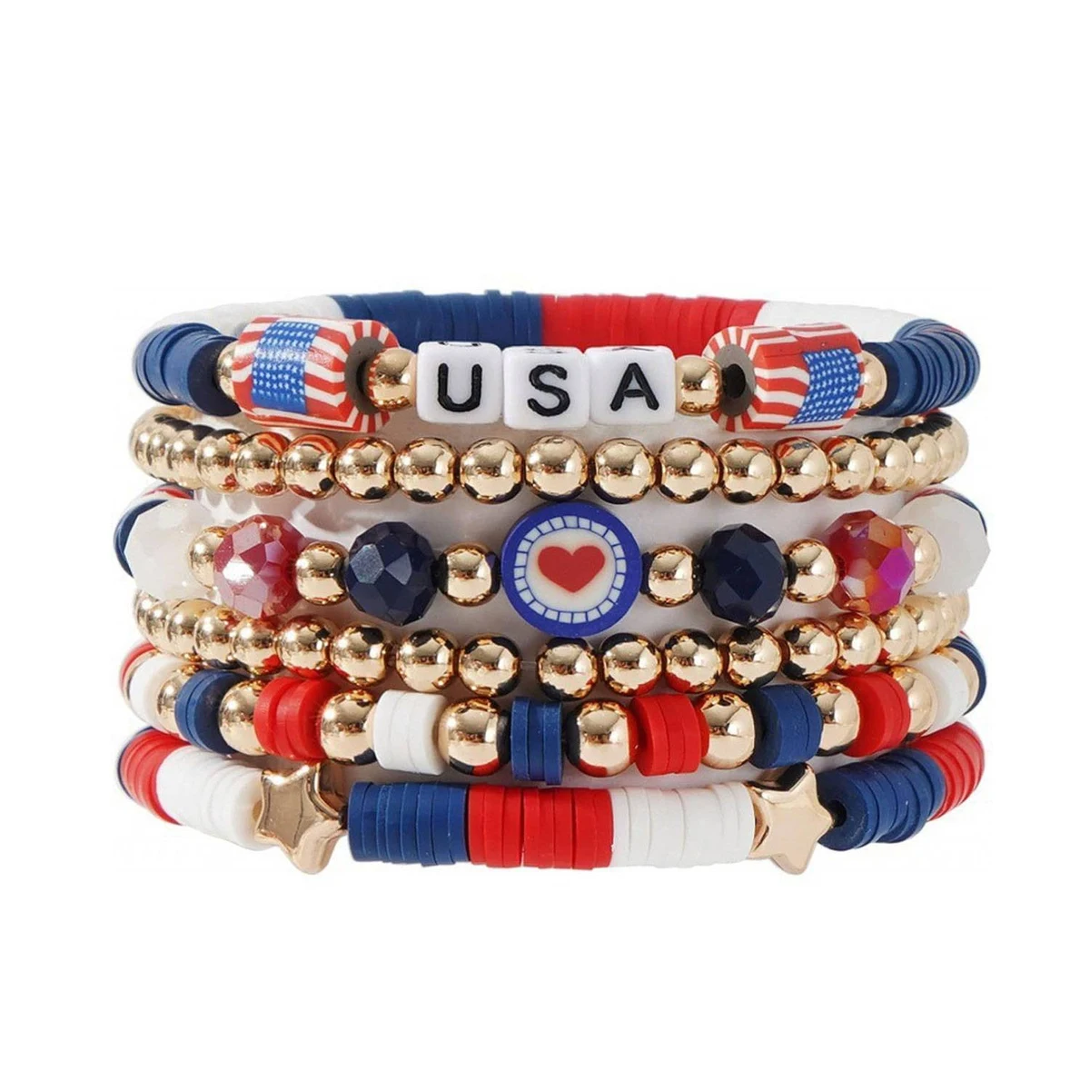Surfer Heishi Bracelets Set for Women 1