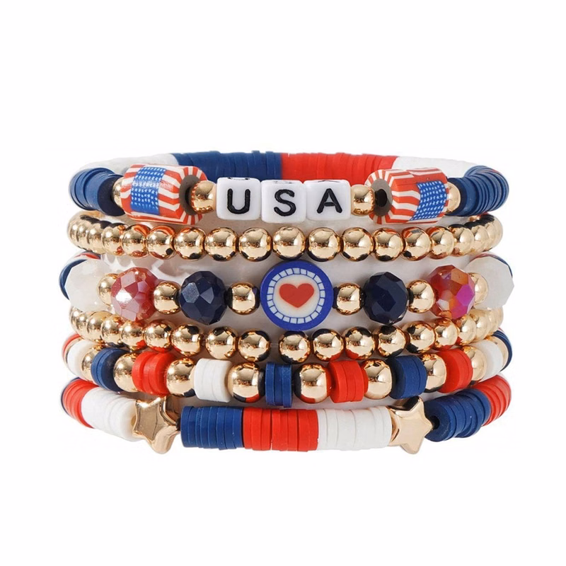 Surfer Heishi Bracelets Set for Women