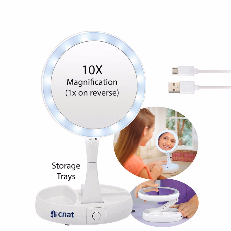 Multifunctional Foldable Cosmetic Mirror