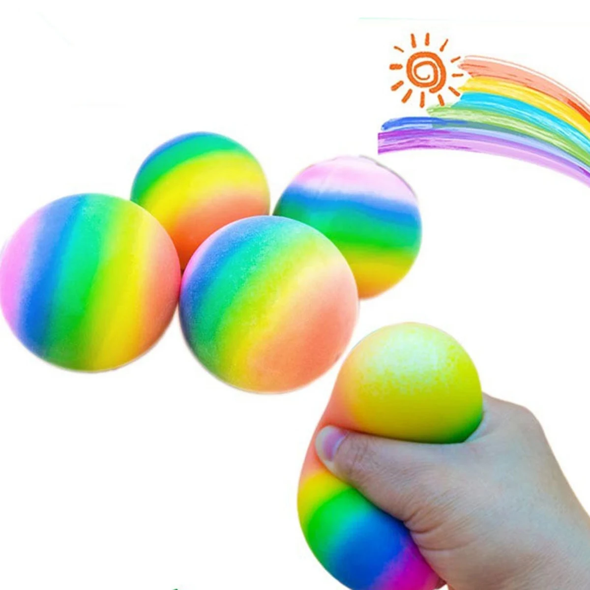 Rainbow Stress Ball Fidget Toy 1
