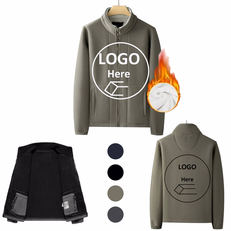 Men's Double-Layer Fleece Hooded Jacket