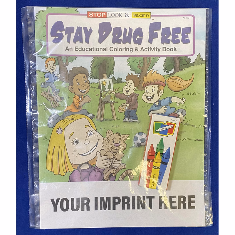 COLORING SET - Stay Drug Free Coloring Book Fun Pack