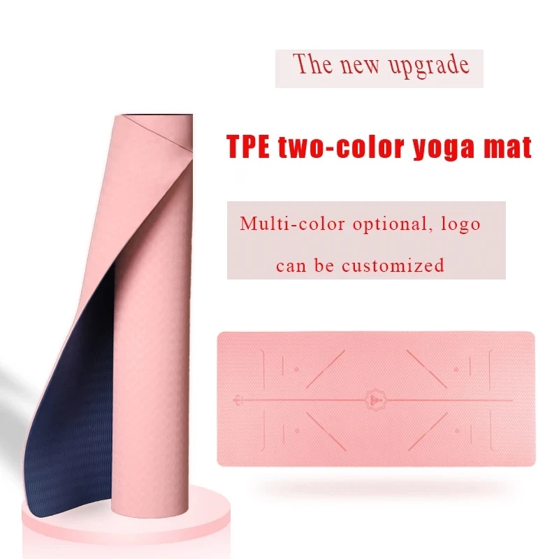 TPE double layer three-dimensional line yoga mat 1