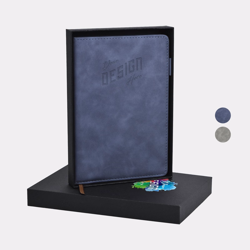 TiTUS® Executive Velveteen PU Leather A5 Notebook with Bookmark & Gift Box