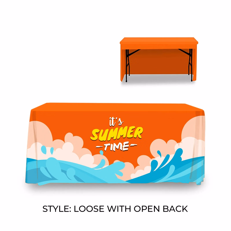 6' Table Cover Standard Throw w/ Open Back
