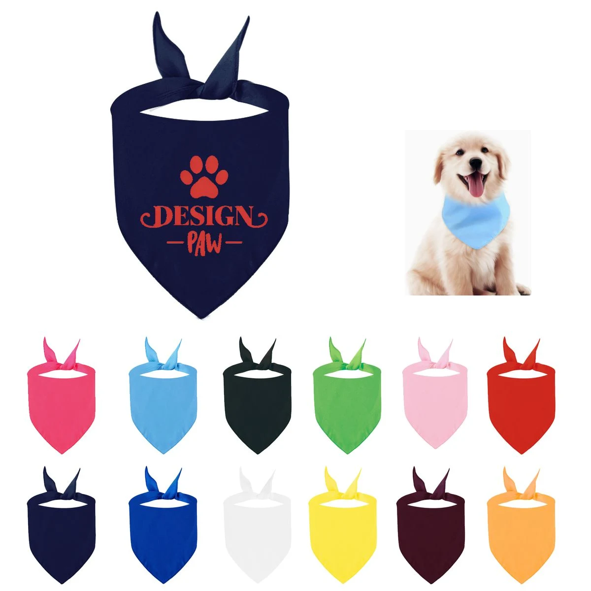 Personalized Polyester Pet Bandana 1