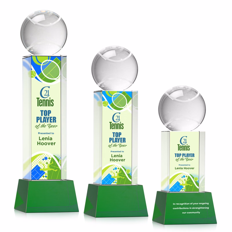 Tennis Ball VividPrint™ Award on Belcroft - Green
