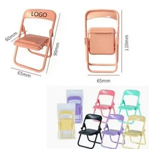 Mini Folding Chair Cell Phone Stand Desktop Foldable 1