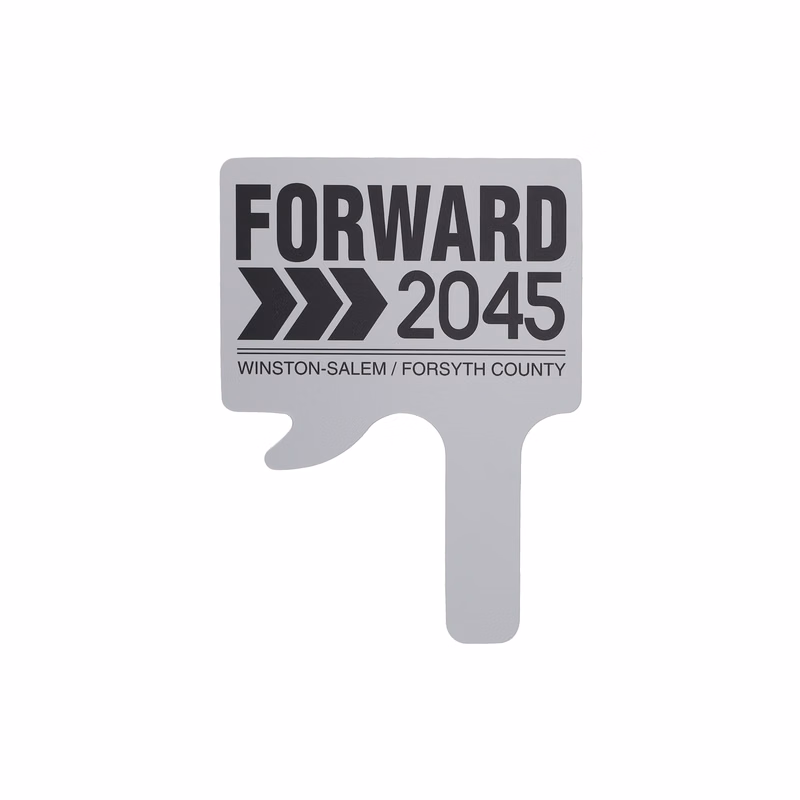 Rally Sign PVC 3 mm 48 sq in White (Stock Shape #) Digital Print