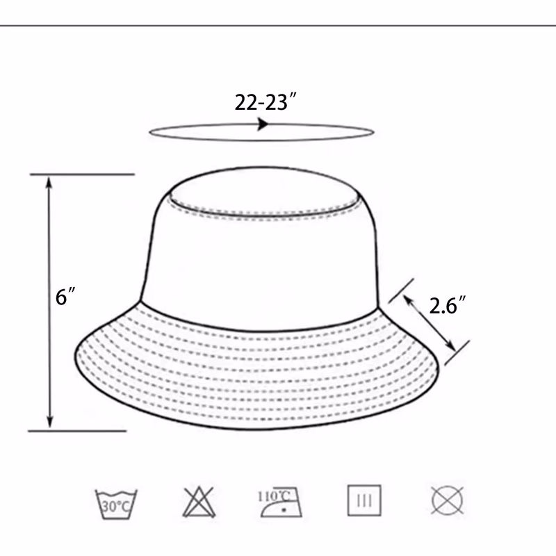 22.5" Cotton Sun Bucket Hat