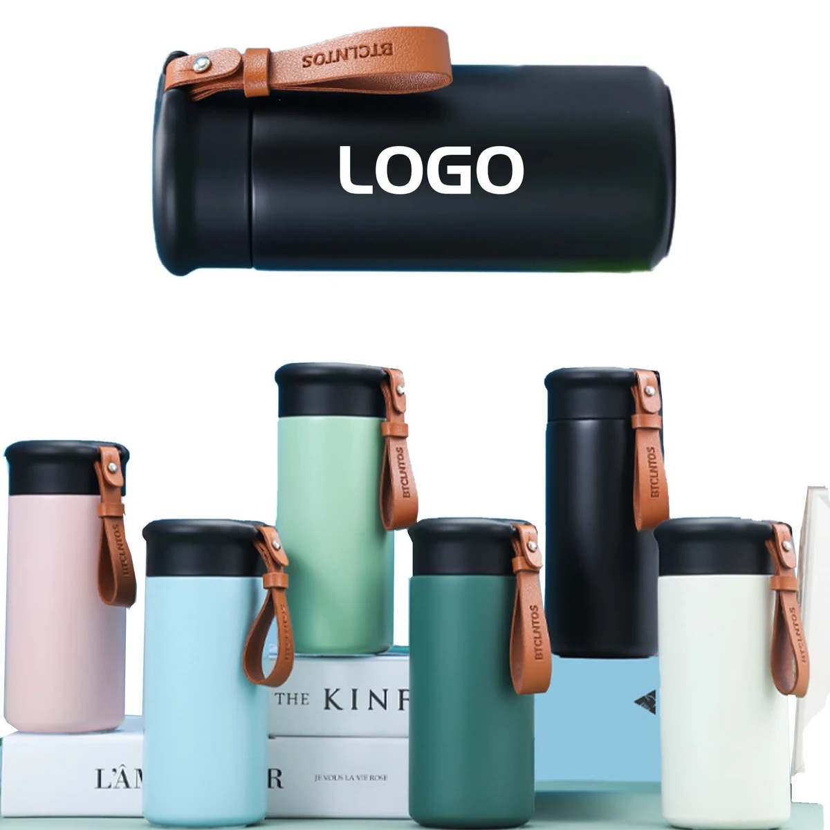 6.7 Oz Travel Water Bottle, custom water bottle with logo imprint 1