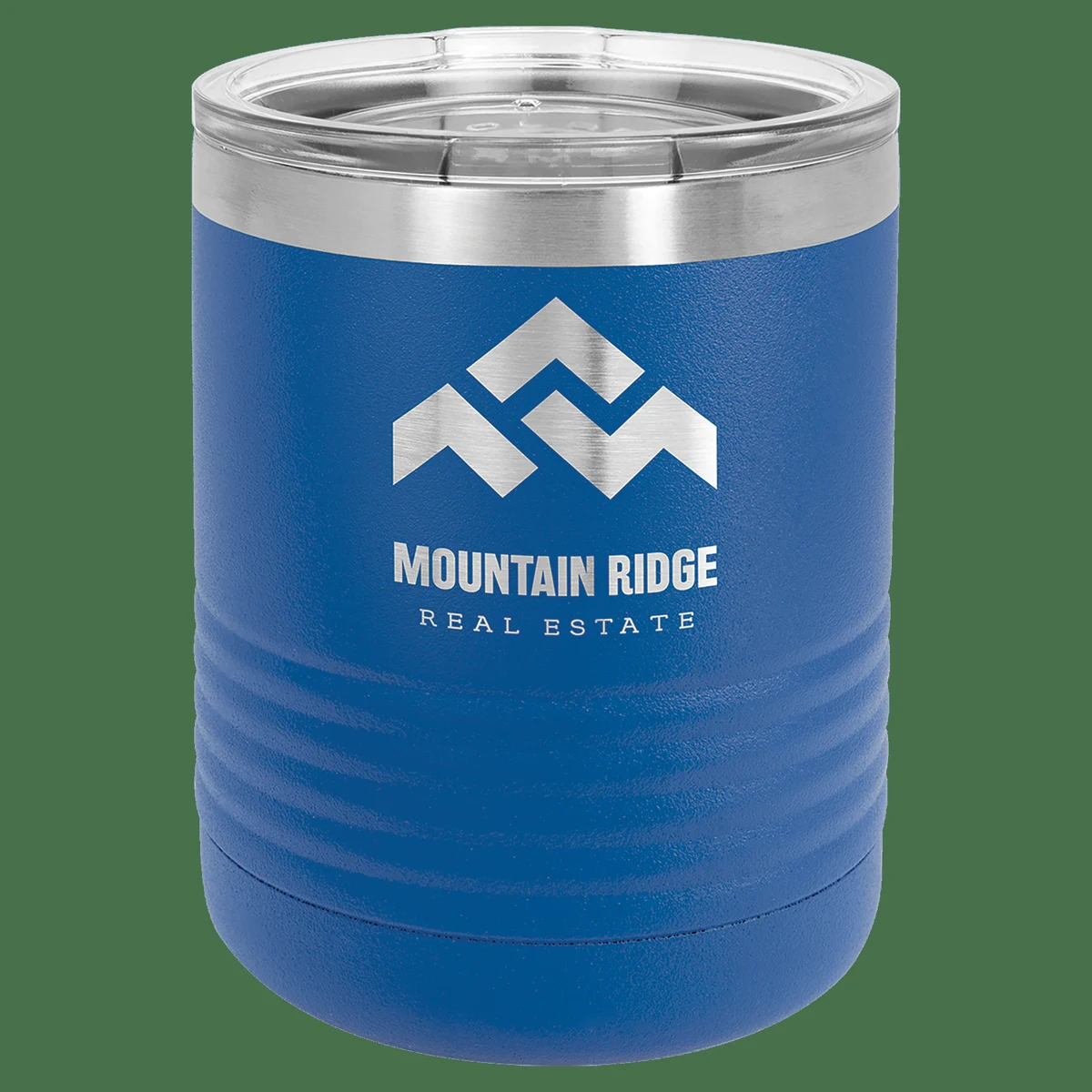 Polar Camel 10 oz. Royal Blue Vacuum Insulated Ringneck Tumbler with Clear Lid 1