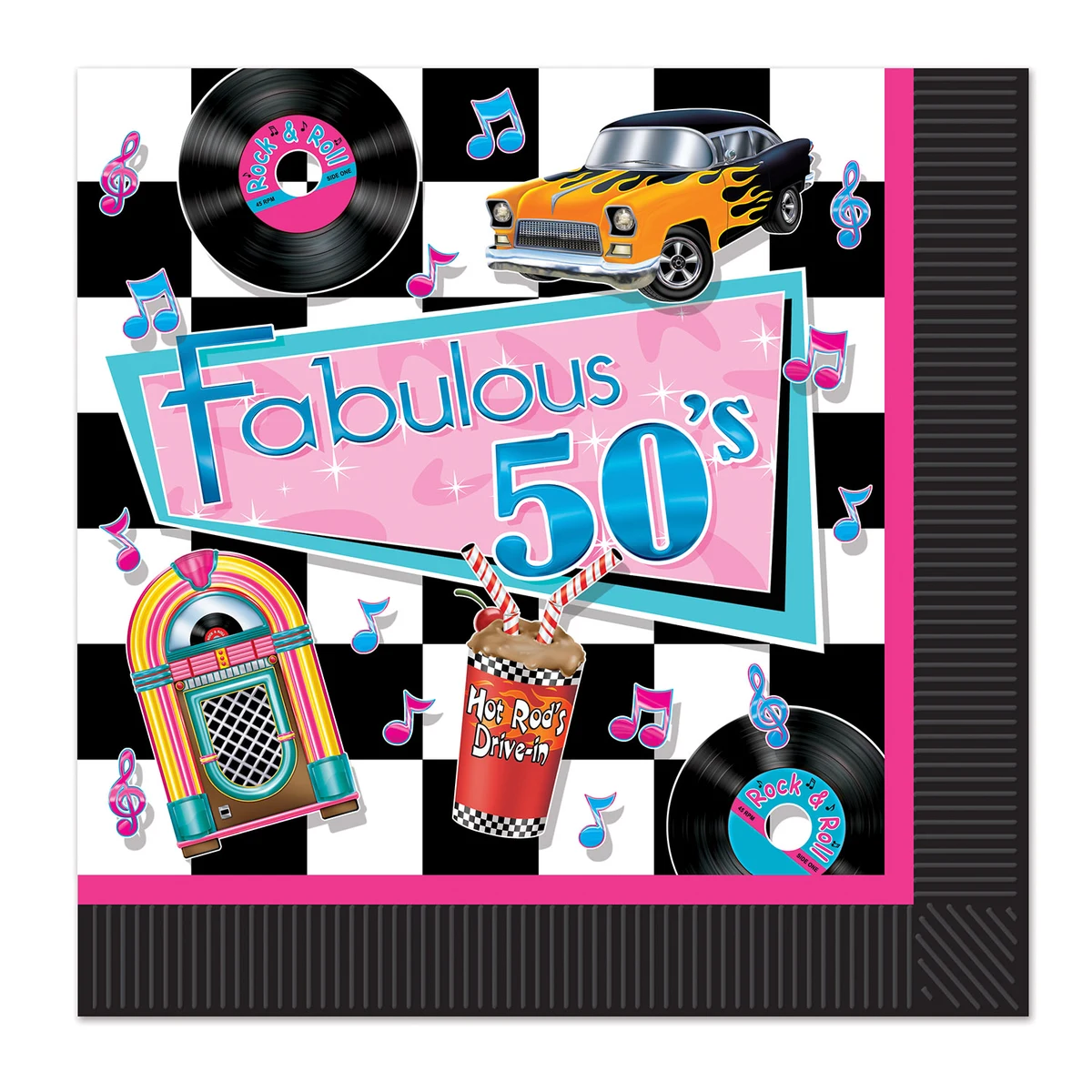 Fabulous 50's Luncheon Napkins 1