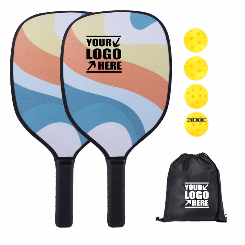 2 Pickleball Paddles and 4 Balls Set with Carry Bag